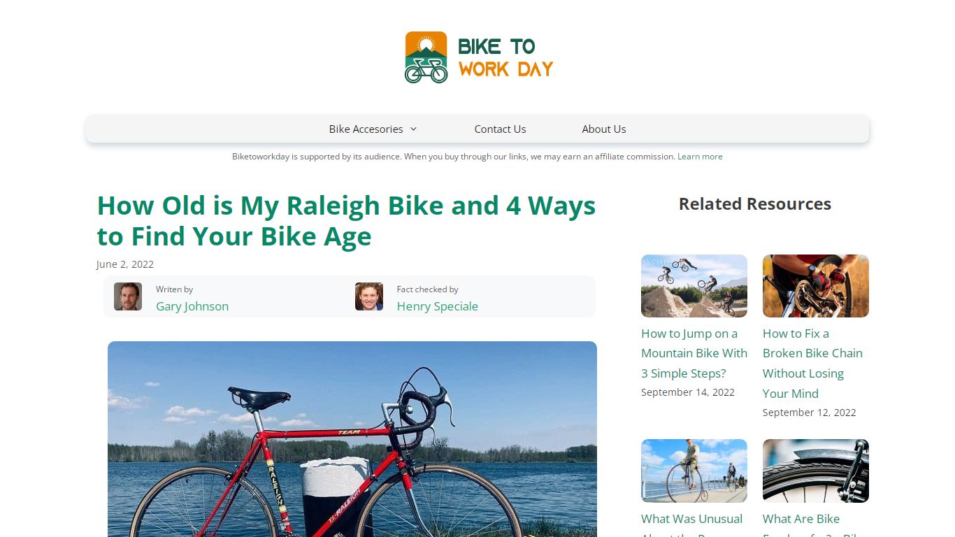 How Old is My Raleigh Bike and 4 Ways to Find Your Bike Age - Biketoworkday